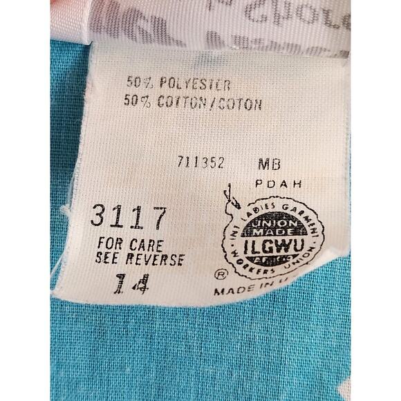 Inner Visions by Ship n' Shore Hawaiian Button up Short Sleeve Womens Sz XS - Picture 5 of 6